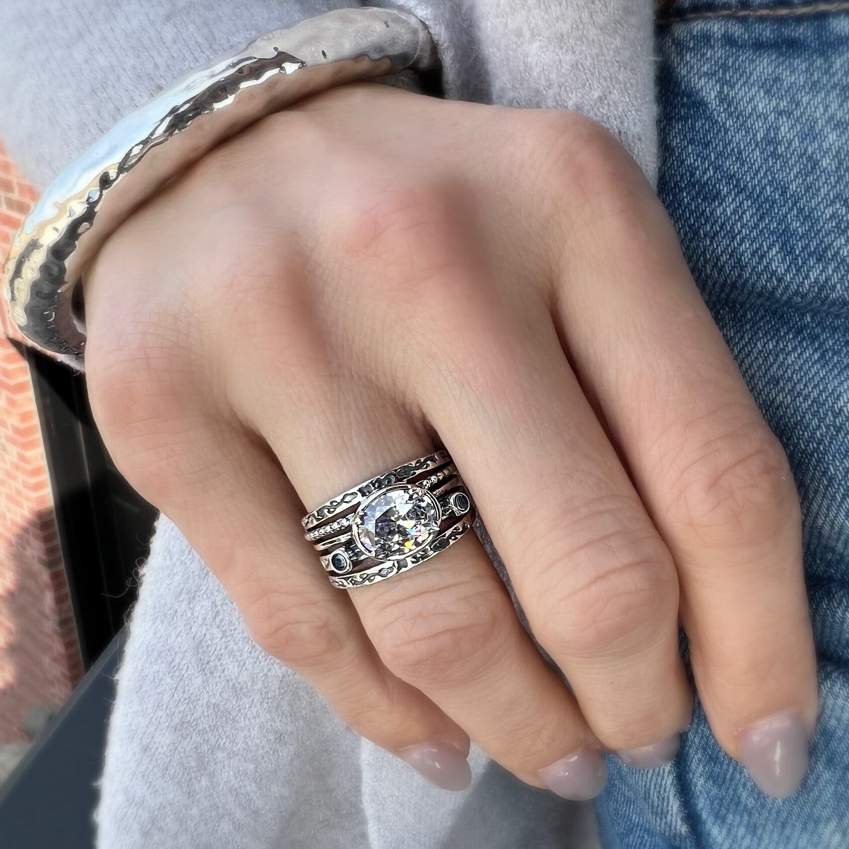 Barbados Bay Ring paired with Sonoma Bangle