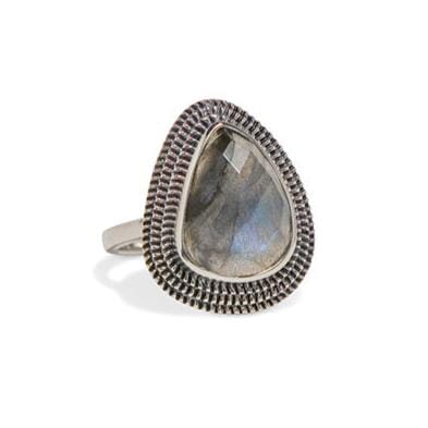 Labradorite Teardrop Ring