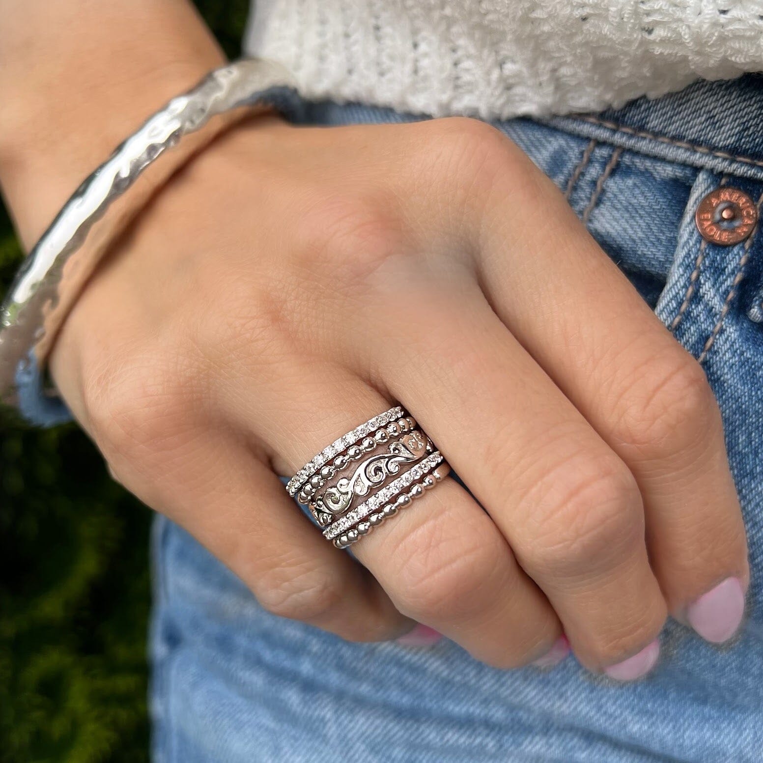 Scroll'n Bliss Stack Rings