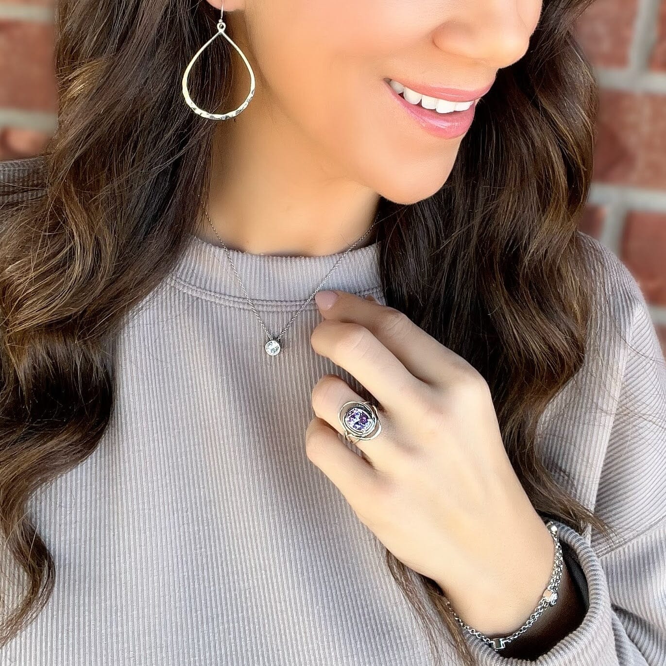 Sparkling Lavender Ring paired with .925 sterling silver jewelry