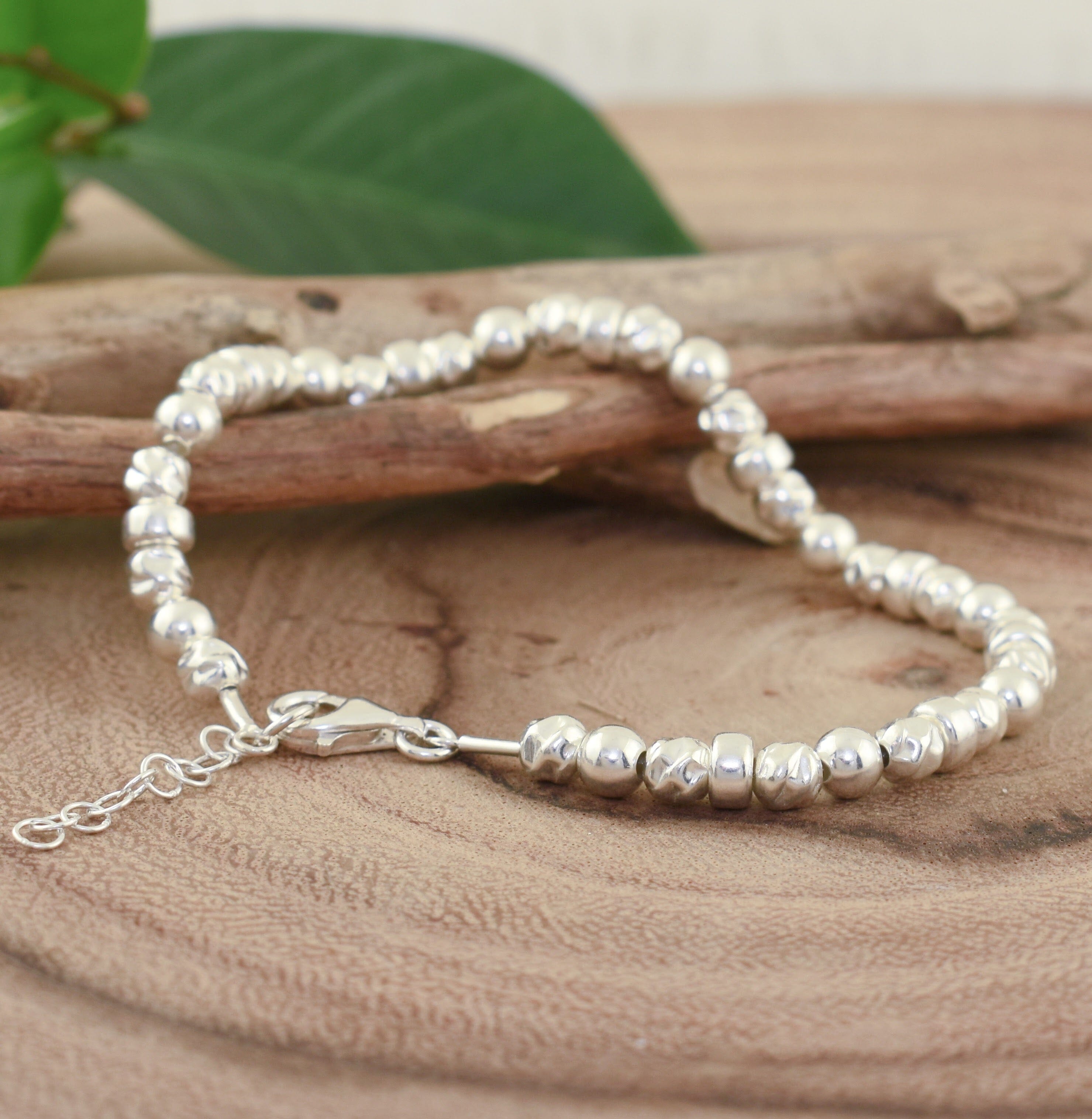 High polish sterling silver adjustable bracelet