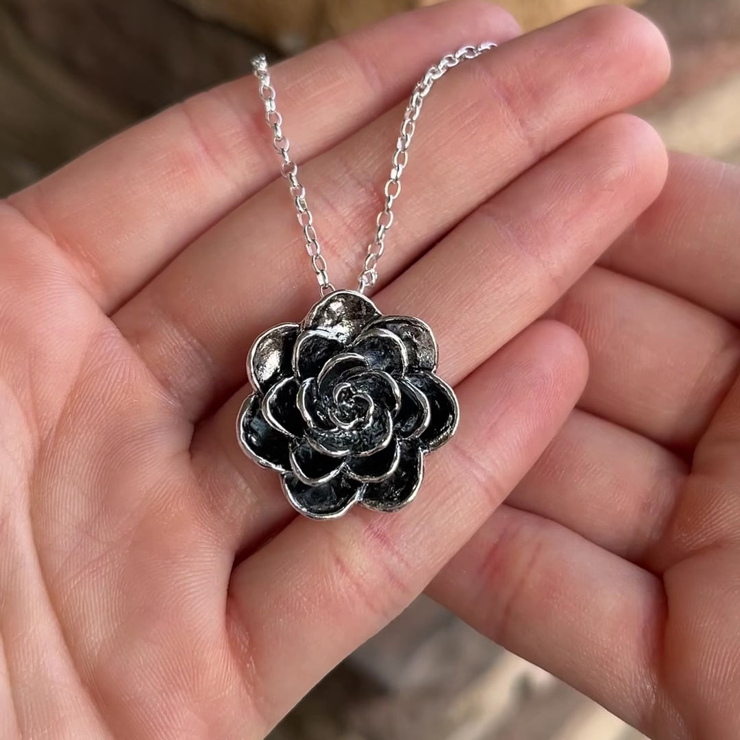 Camellia Necklace - November Flower of the Month