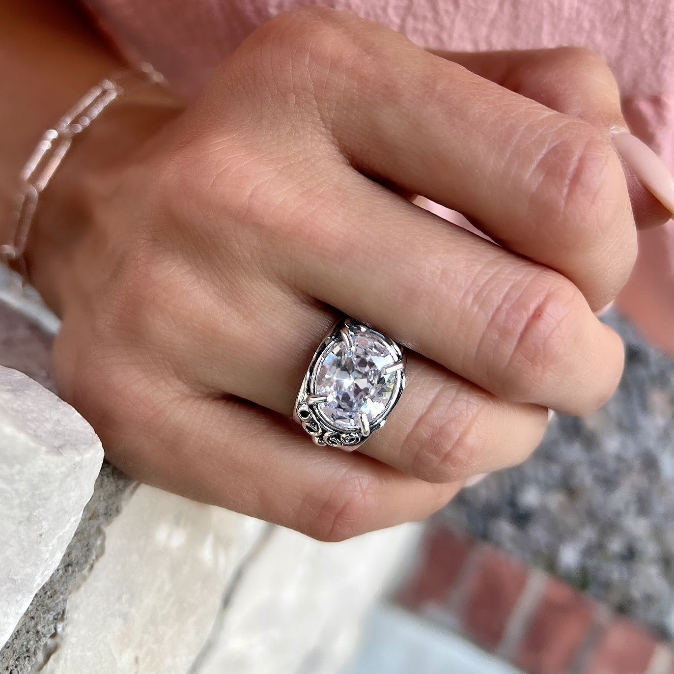 chunky .925 sterling silver Eye Candy ring