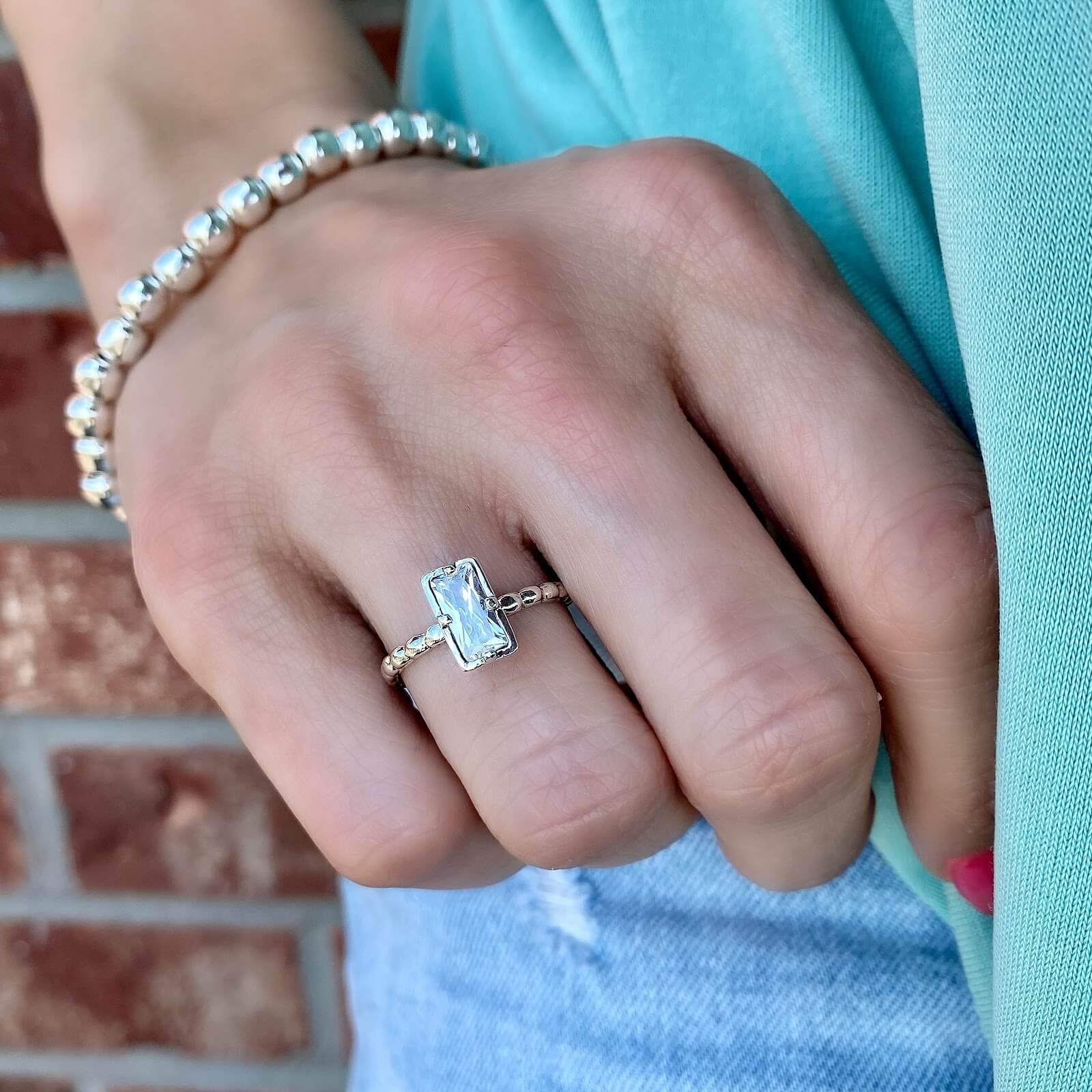 Designer ring in handcrafted sterling silver 