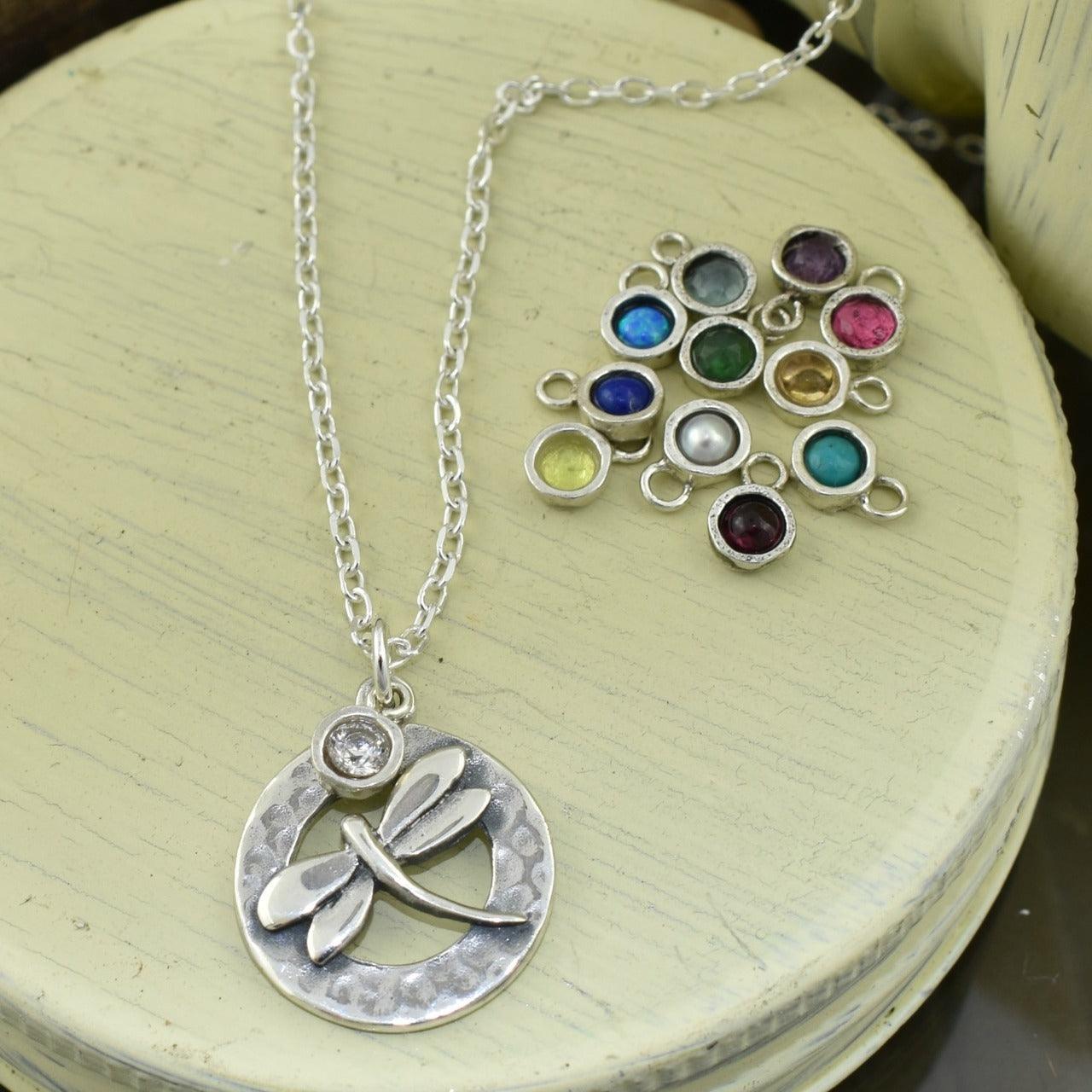 Sterling silver dragonfly necklace