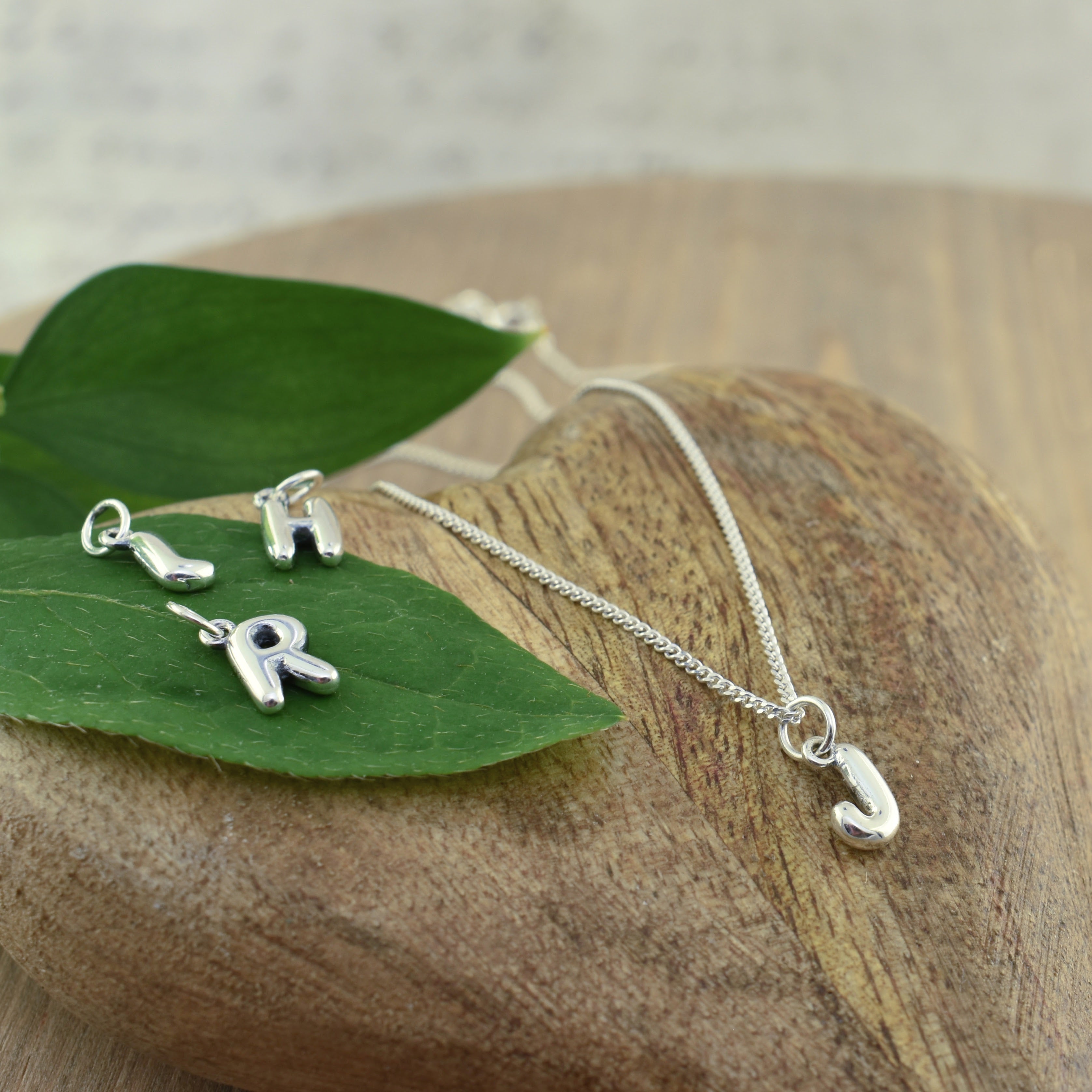 sterling silver initial necklace