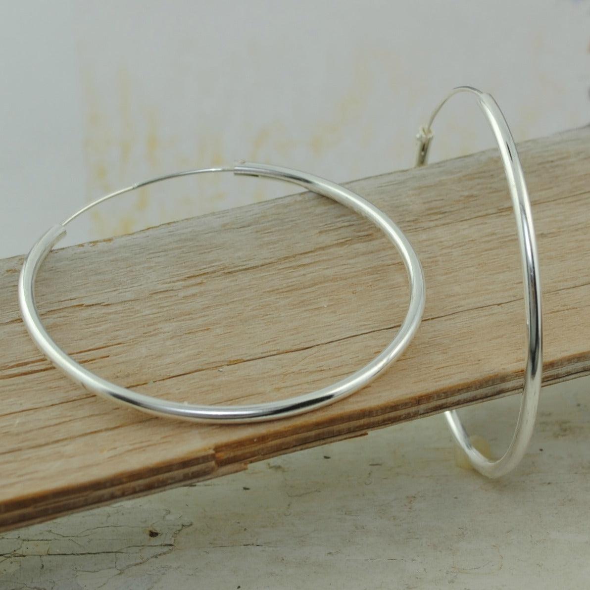 Simply the Best sterling silver hoop earrings