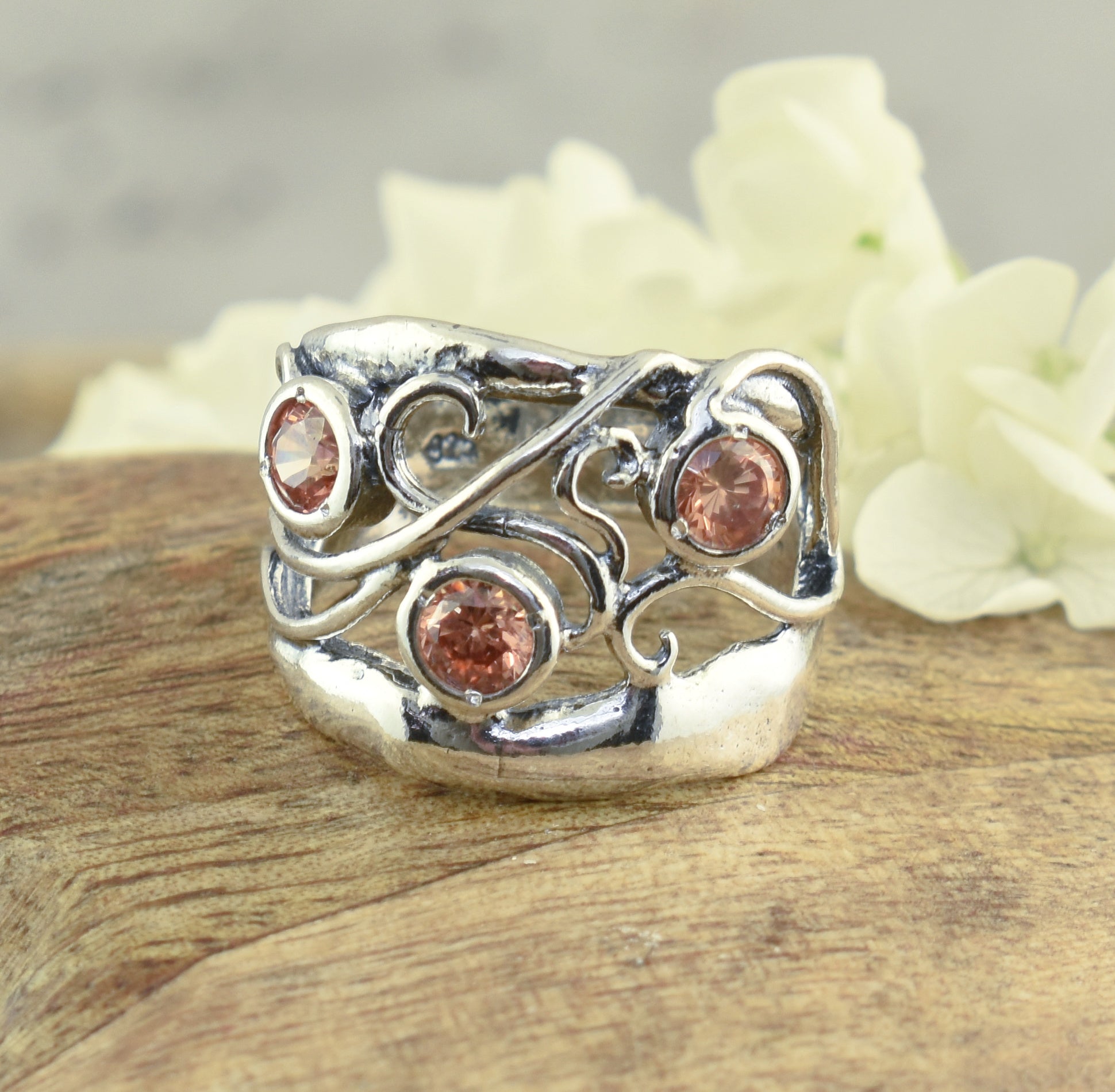 Sunlit sterling silver ring